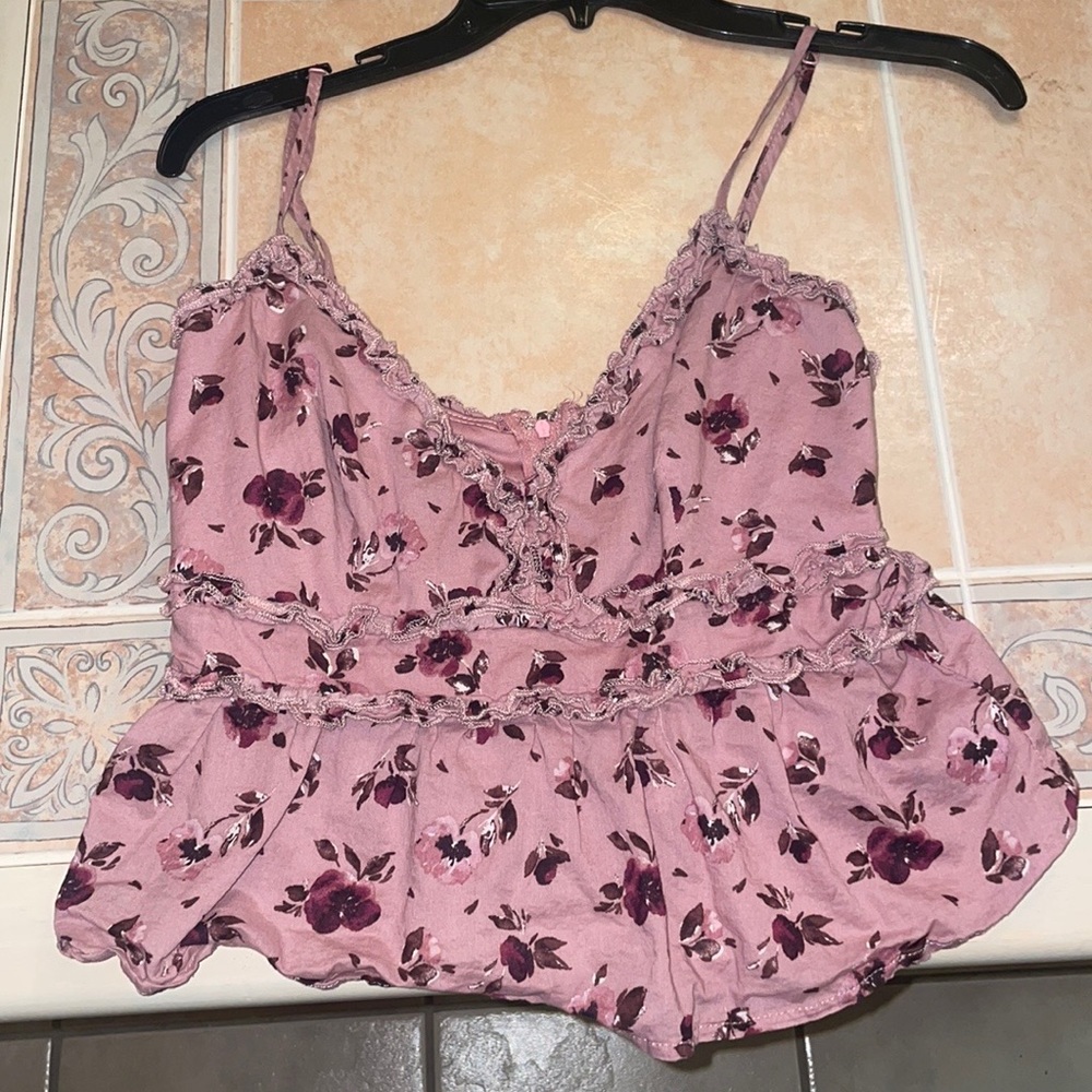 Flower patterned tank top.